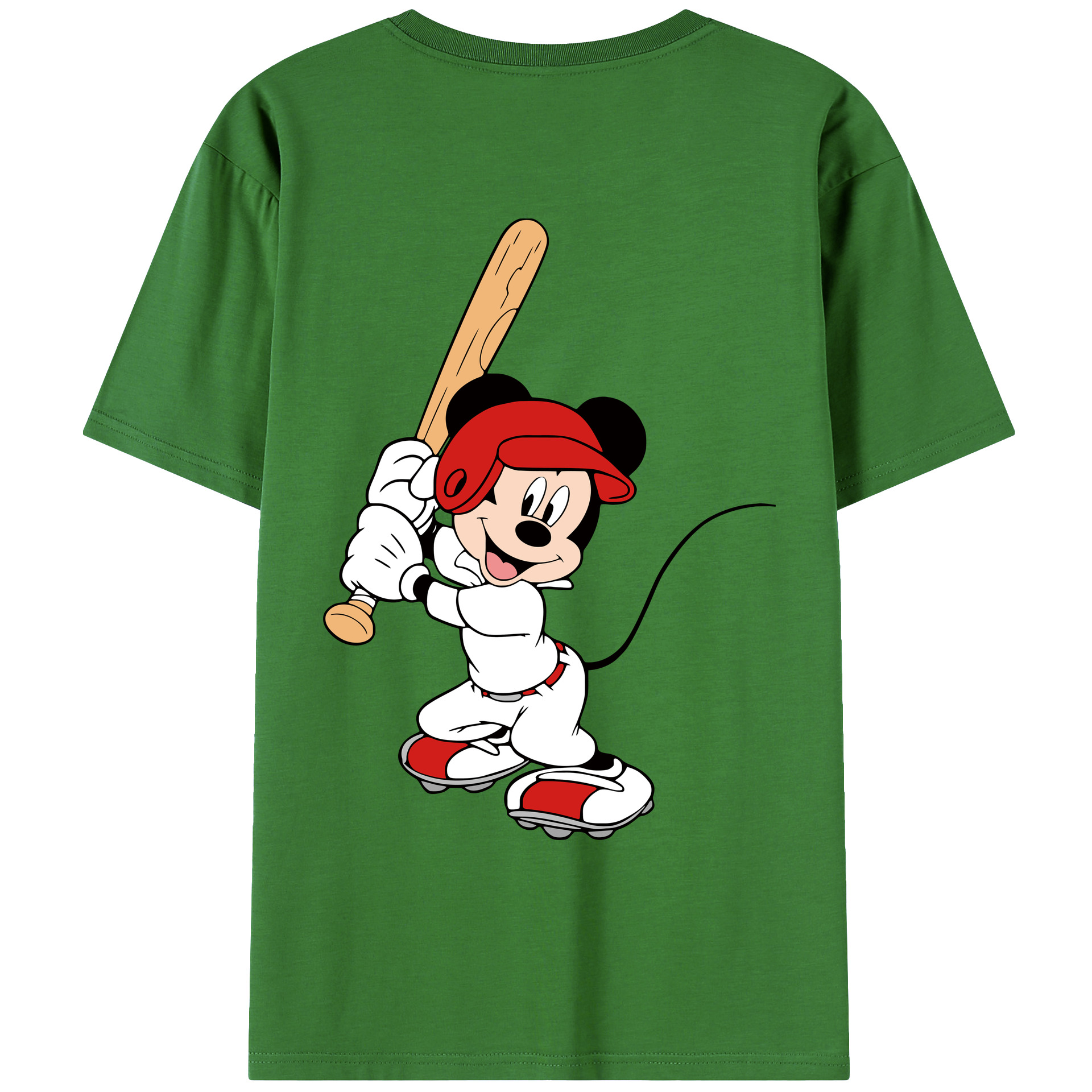 （画像用） ミッキーマウス Mickey Mouse レディース半袖Tシャツ(バックプリント)